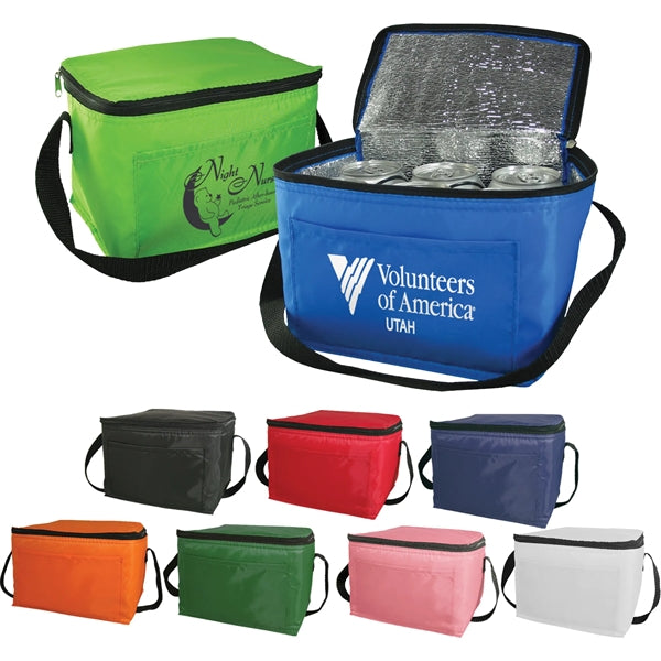 6 Pack Cooler Polyester Insulated Lunch Bag