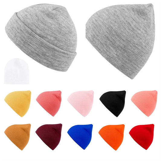Short Unisex Beanie Crimping Winter Warm Knitted Hat