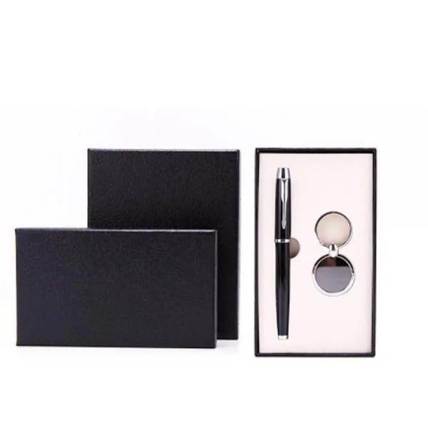 Business Signature Pen Stainless Steel Keychain Set
