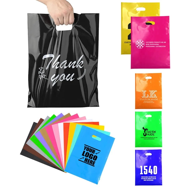 PE Plastic Die Cut Shopping Tote Bag
