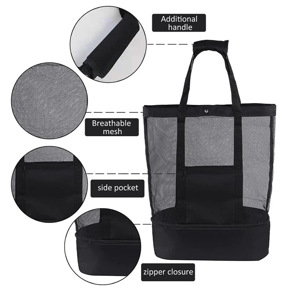 Mesh Tote Bag with Cooler