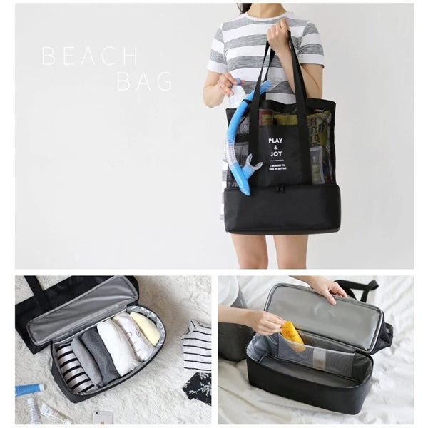 Mesh Tote Bag with Cooler