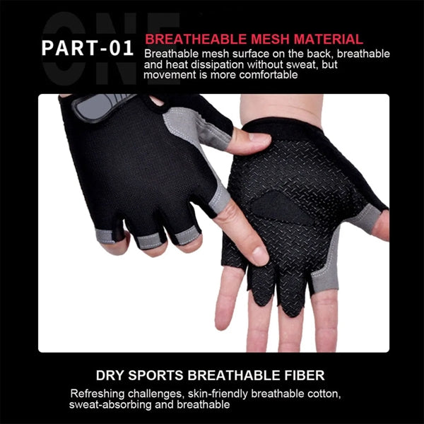 Unique Half Finger Outdoor Gloves w/ Custom LOGO