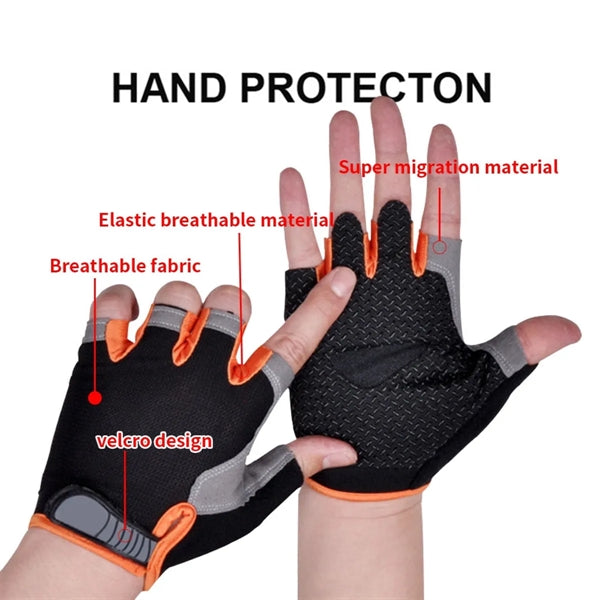 Unique Half Finger Outdoor Gloves w/ Custom LOGO