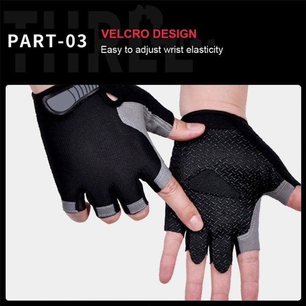 Unique Half Finger Outdoor Gloves w/ Custom LOGO