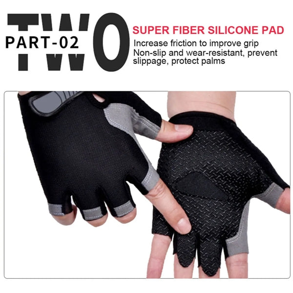 Unique Half Finger Outdoor Gloves w/ Custom LOGO