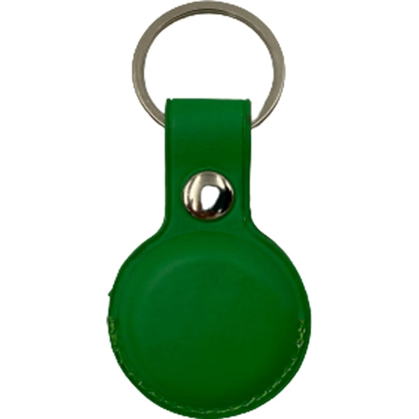 Leather Tag Holder w/ Snap Button & Keyring Custom Logo