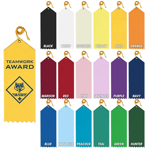 2" x 6" Custom Award Ribbon with Event Card