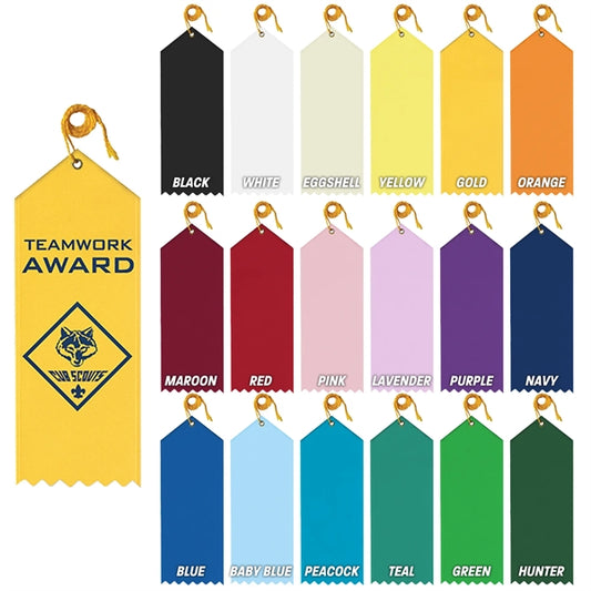 2" x 6" Custom Award Ribbon with Event Card