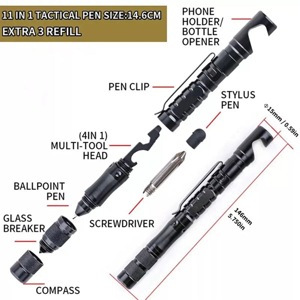 11-in-1 Multifunctional Tactical Pen