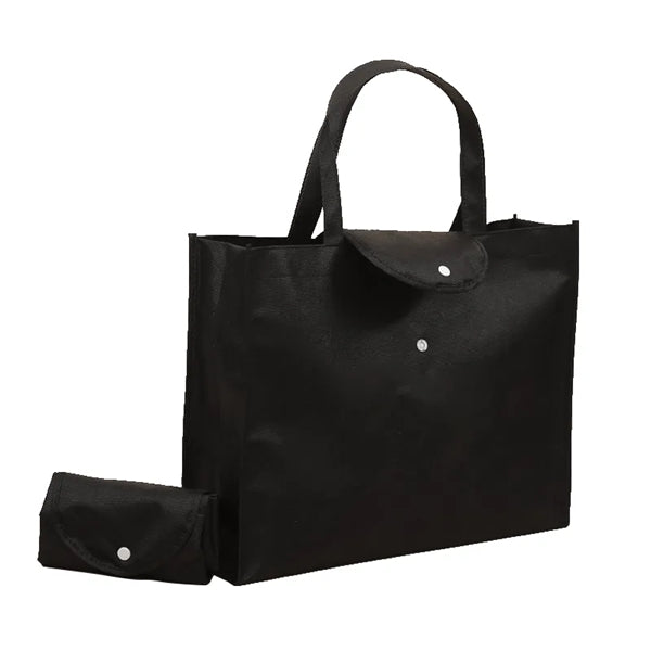 Non-woven Grocery Foldable Tote Shopping Bag W/ Pouch
