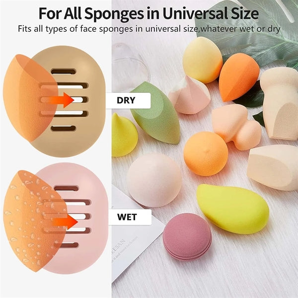 Double-Sided Breathable Silicone Makeup Sponge Holder