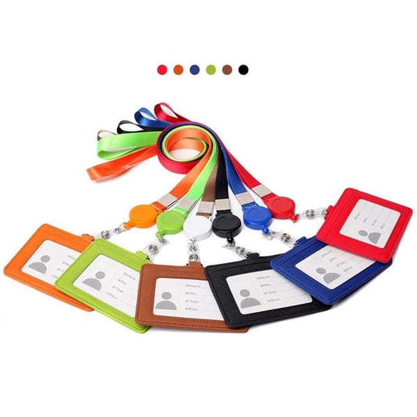 Work Badge Card Cover With Retractable Lanyard