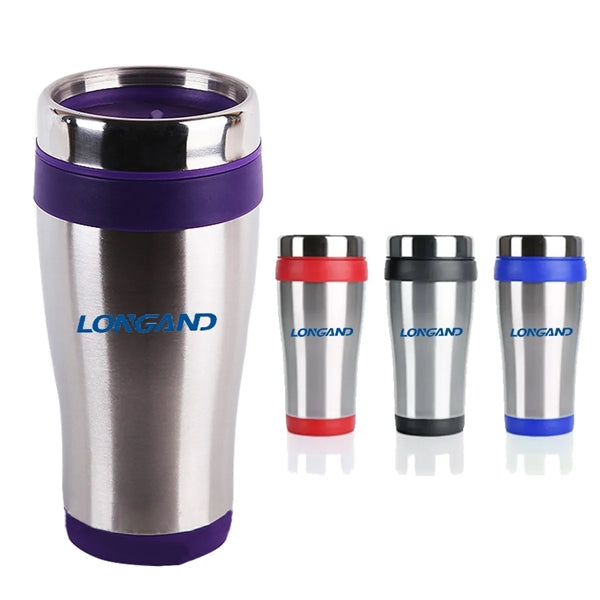 16oz. Stainless Steel Travel Mug Insulated Tumbler Cup