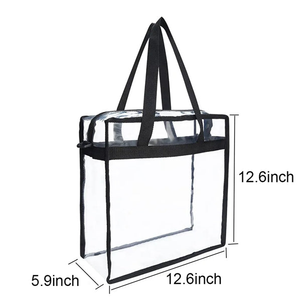 Stadium Approved Clear Zipper Tote Bag