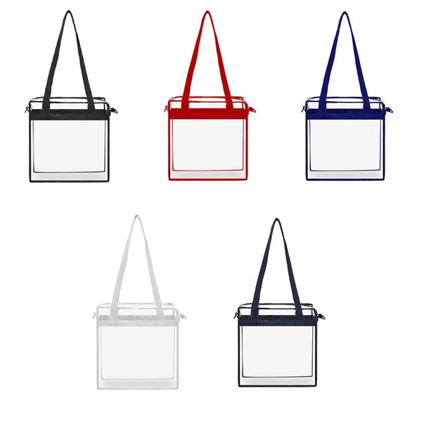 Stadium Approved Clear Zipper Tote Bag
