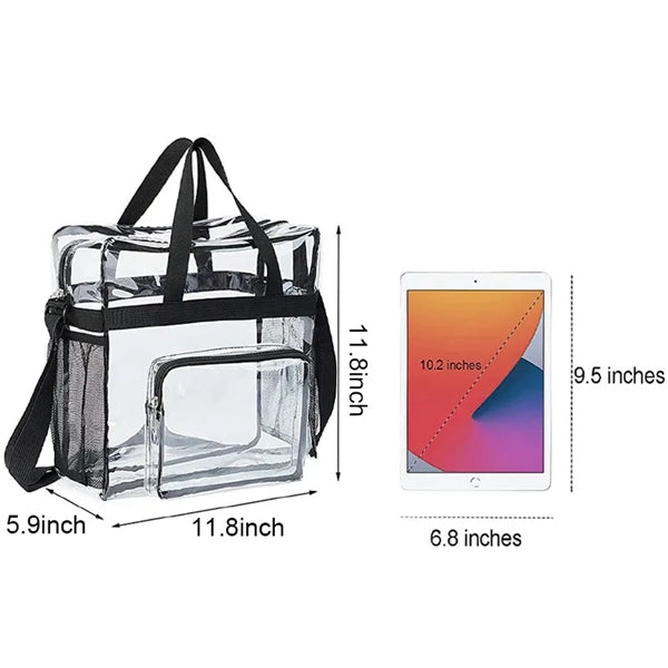 Game Day Clear Zippered Safety Tote