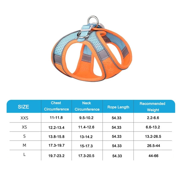 Pet Vest Harness with Super Breathable Mesh