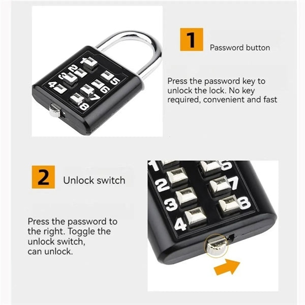 Durable 8 Digit Combination Padlock