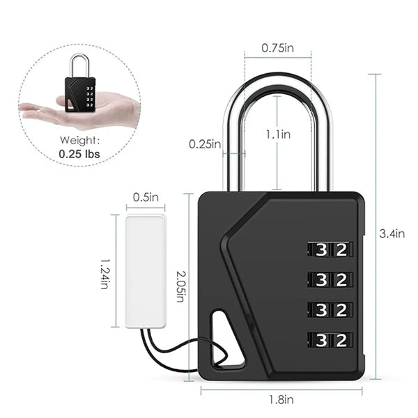 Gym 4 Digit Combination Lock Outdoor