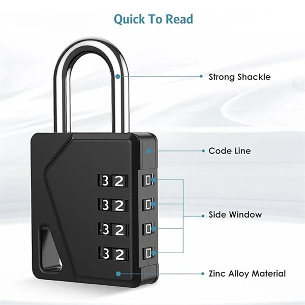 Gym 4 Digit Combination Lock Outdoor