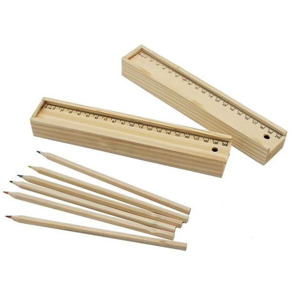 12 Piece Color Pencil Set with Ruler