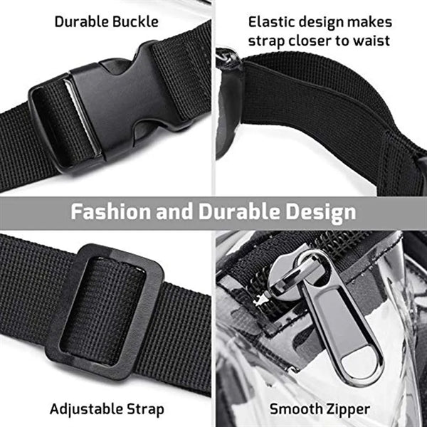 Waist Bag Stadium Approved Clear PVC Transparent Fanny Pack