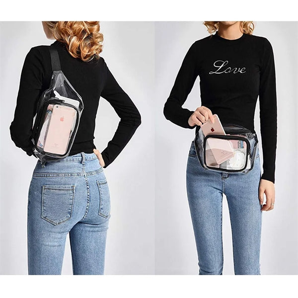Waist Bag Stadium Approved Clear PVC Transparent Fanny Pack