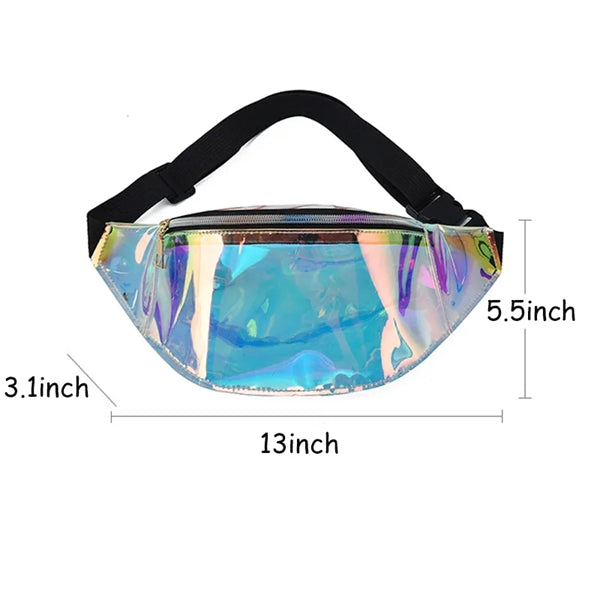Clear Holographic Fanny Pack Stadium Approved