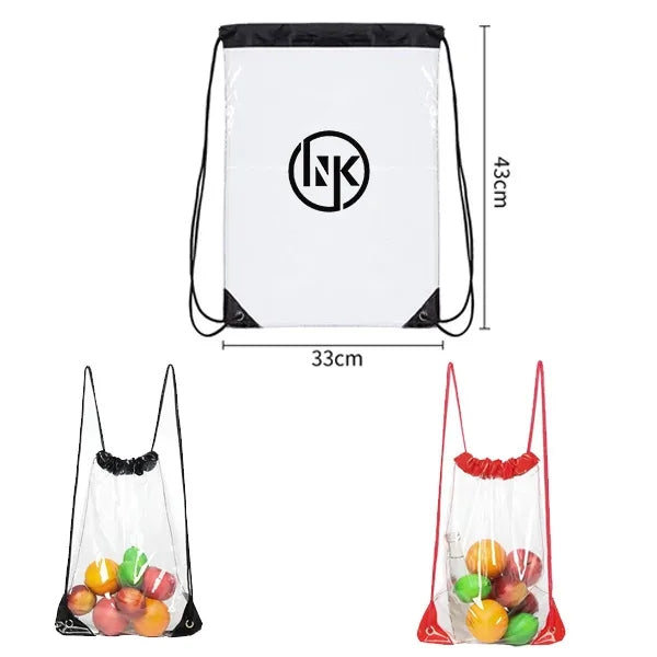 Transparent Clear Drawstring Backpack