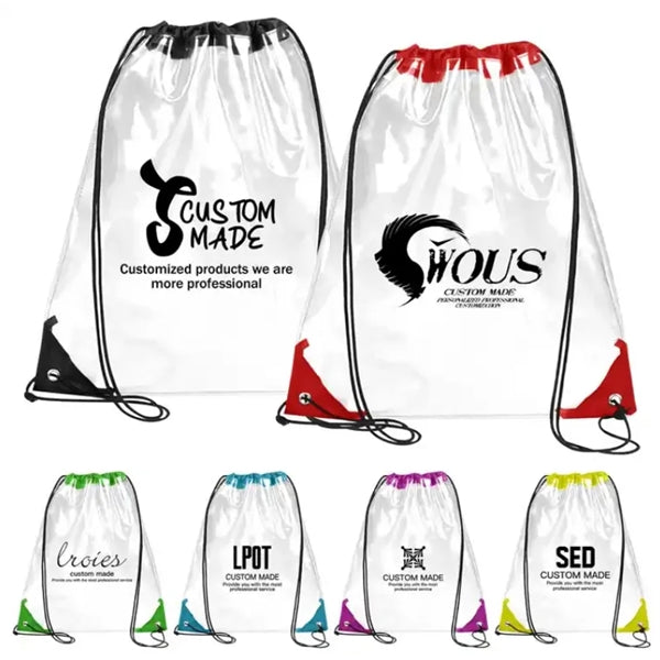 Clear PVC Drawstring Bag