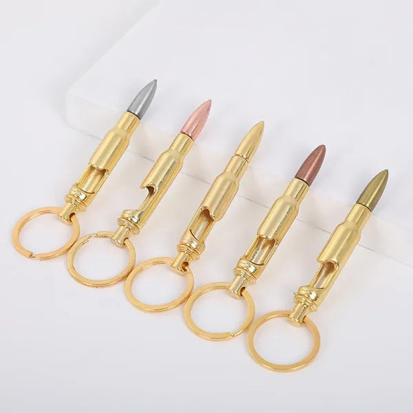 Metal Bullet Bottle Opener Key Chain