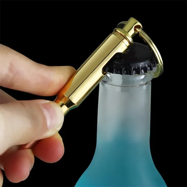 Metal Bullet Bottle Opener Key Chain