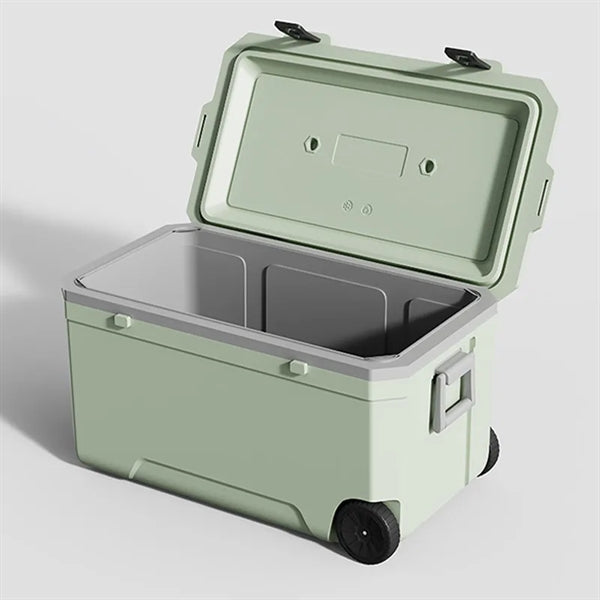 Portable Cooler Insulated Ice Chest with Wheels and Handles