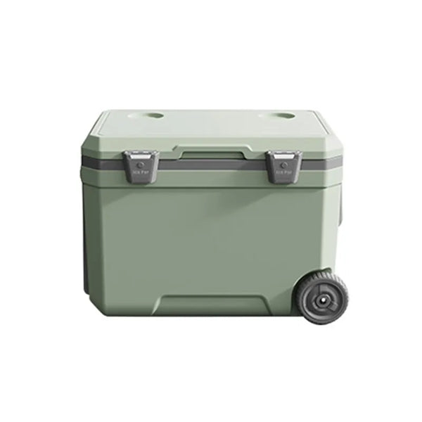 Portable Cooler Insulated Ice Chest with Wheels and Handles