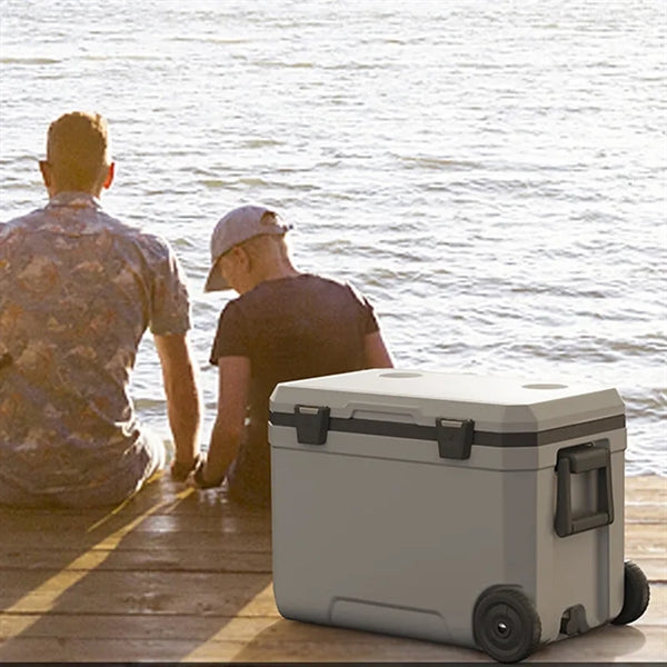 Portable Cooler Insulated Ice Chest with Wheels and Handles