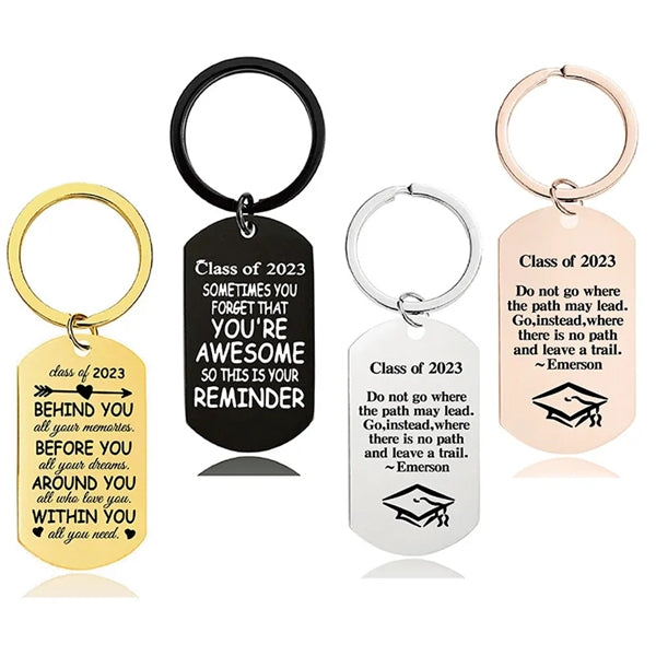 Metal Stainless Keychain Key Ring Dog Tag