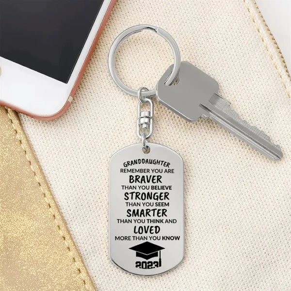 Metal Stainless Keychain Key Ring Dog Tag