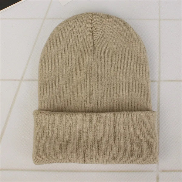 Winter knit pullover hat Candy colored