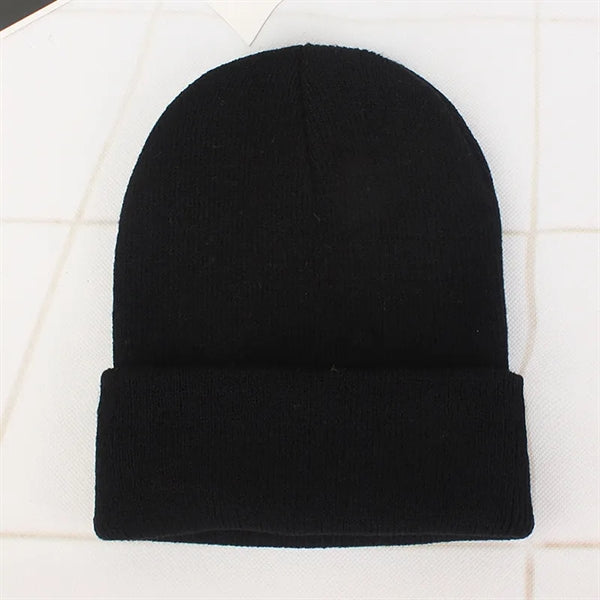 Winter knit pullover hat Candy colored
