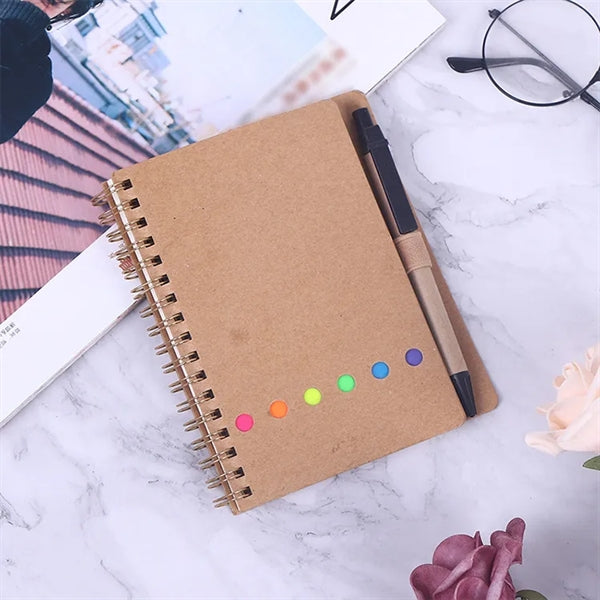 Coil Book With Pen And Note Pad