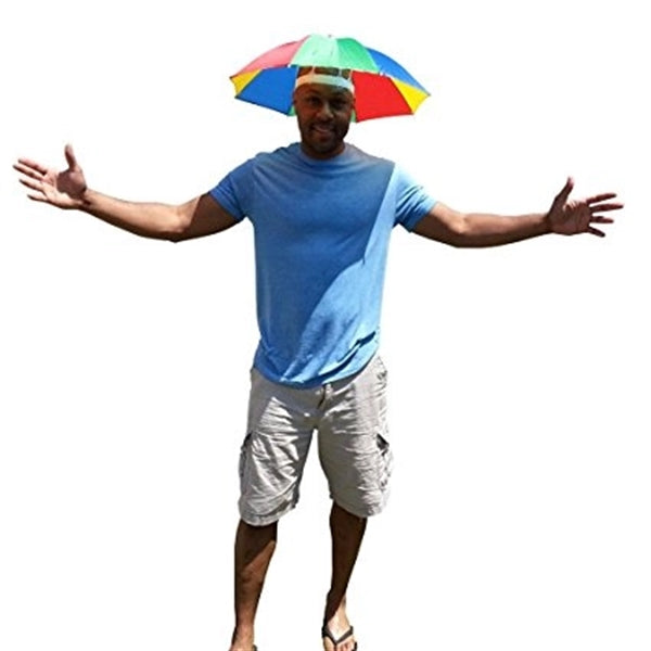 Colorful Outdoor Fishing Umbrella Hat With Elastic Headband