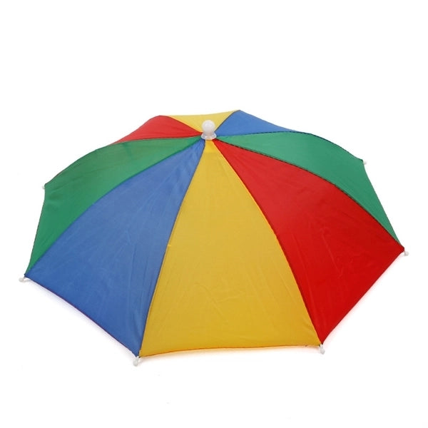 Colorful Outdoor Fishing Umbrella Hat With Elastic Headband