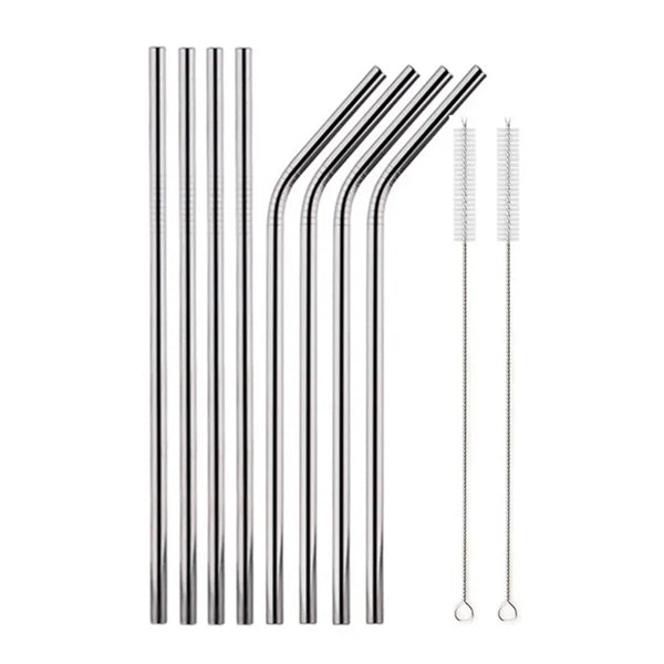 10PCS/Set Stainless Steel Straw
