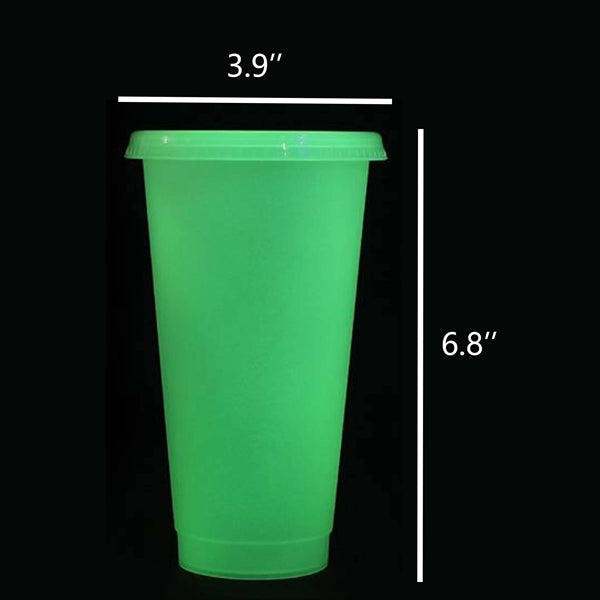 Glow In The Dark Tumbler With Lid And Straw