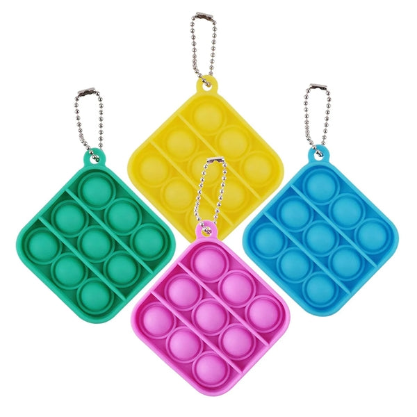 Mini push pop keychain toy