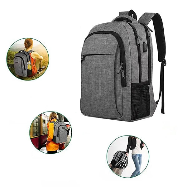 Large Travel Laptop Backpack with USB Charging Port