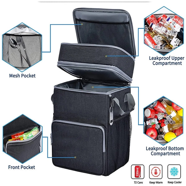 72 Can Large Rolling Cooler Bag with Wheels and Handle