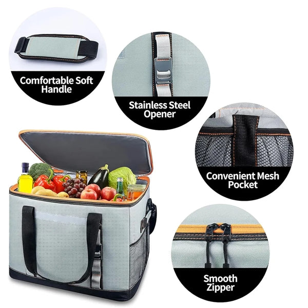 48L Large Soft Sided 65 Cooler Can Insulated Bag with Strap