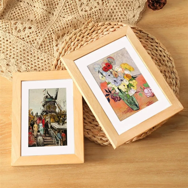 3" Wood Magnet Picture Frame Refrigerator Photo Display